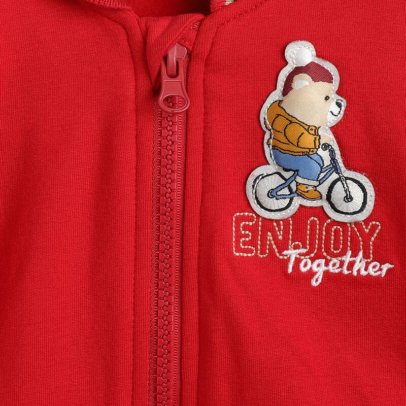 Fleece Cardigan  With Hood image number 4